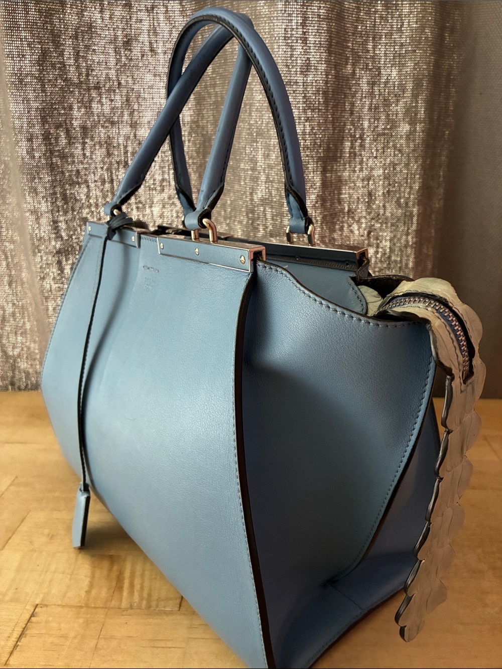 Fendi Monster Croc Tail Trois Jours 3Jours Satchel Handbag!
